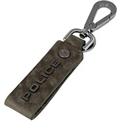 Police Leather Keyring Droid - Green